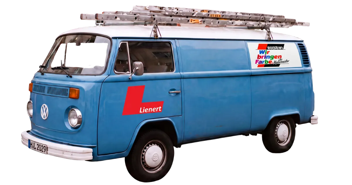Das erste Firmenfahrzeug des Malerbetrieb Lienert